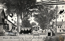 1910 SOUTH BELMONT NEW HAMPSHIRE MAIN STREET AUTOS RAILROAD FUTURE POSTCARD P791 picture