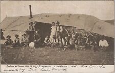 Cowboys at Dinner Chinook Montana 1906 Postcard picture