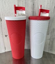 Starbucks Red & White Indonesia Independence Day Studded Venti Tumbler Pair picture