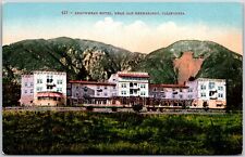 Arrowhead Hotel Near San Bernardino California CA Mountain Background Postcard picture