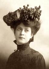 Antique Photo... Vaudeville Actress,Bessie Wynn, Fruit Basket Hat...Reprint 5x7 picture