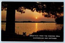 c1950's Greetings From The Wishing Well Campground Scene Correspondence Postcard picture