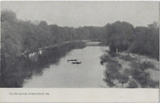 GRATERFORD (GRATERSFORD), PA.~UP THE PERKIOMEN CREEK~BOATERS~UNPOSTED~1915/30 picture