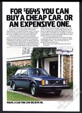 1978 Volvo 242 DL blue coupe car photo vintage print ad picture