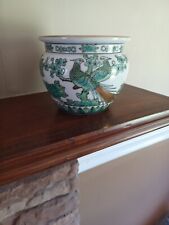 GOLD IMARI Vintage Hand-painted Porcelain Cache Pot Planter 6”x4” picture