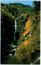 Postcard - Ketchum Creek Falls surrounded by autumn colored foliage - Washington picture