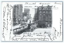 1908 View On East Wisconsin Street Buildings Milwaukee Wisconsin WI Car Postcard picture