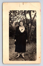 RPPC Outdoor Portrait of Young Woman Ida Brown Real Photo Postcard picture