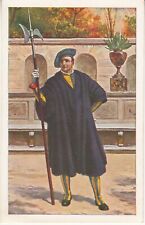 Italy, Vatican. Swiss Guard in Daily Wear. Guardia Svizzera. Vintage Postcard picture