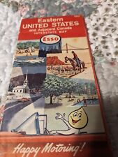 Vintage 1961 Esso Gas Eastern US & Adjacent Canada Interstate folding map picture