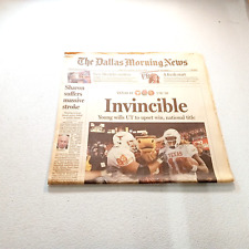 Dallas Morning News Jan. 5 2006 Texas Longhorns Win Rose Bowl Vince Young picture