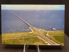 POSTCARD: Aerial View Lake Pontchartrain Causeway Worlds Longest Bridge L2 ￼ picture
