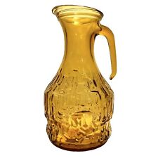 Vintage 1970s Bormioli Rocco Carafe in Unstructured Amber Glass - Made in Italy picture