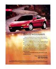 1991 Toyota MR2 Handle With Passion Vintage Original Print Ad 8.5 x 11