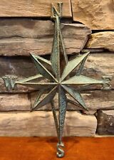 Vintage Style Rustic Iron Antiqued North Star Compass Nautical Wall Art 14