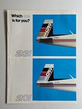 Vintage 1970s - Mooney Aircraft Corp. - Model 231 / 201 Airplane Sales Brochure picture
