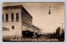 Sallisaw OK-Oklahoma, RPPC: Wall Street, Old West, Wagons Vintage c1909 Postcard picture