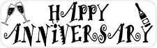 10X3 White Happy Anniversary Bumper Magnet Vinyl Occasion Truck Car Sign Magnet picture