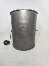 Vintage Bromwell's 3 Cup Measuring Flour Sifter Metal Kitchen Utensil Rustic picture