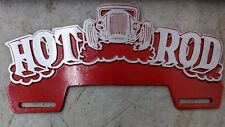 Hot Rod License Plate Topper Rat Rod Classic Car Aluminum Great Condition picture