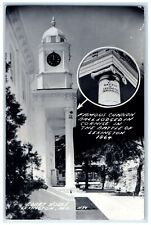 1946 Court House Cannon Ball Lodged Lexington Missouri MO RPPC Photo Postcard picture
