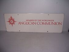 Vintage Member of the Worldwide Anglican Communion Double Sided Porcelain Sign picture