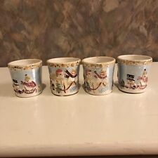 RARE Yankee Candle Snowman Winter Holiday Christmas Candle Holders Set Of 4 picture