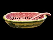 Mid Century Ceramic Watermelon Bowl With Spoon picture