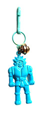 Vintage 1980s Plastic Charm Robot Man Blue Charms Necklace Clip On Retro picture