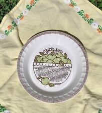 Vintage 80’s Royal China Country Harvest Apple Pie Recipe Ceramic Pie Plate 11