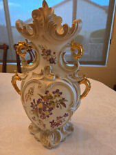 Antique R W Rudolstadt Floral Gilt Vase 15