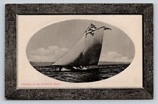 c1910 Yachting Yacht On Columbia River Oregon  P777 Picture Frame Border picture