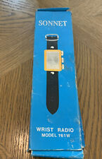 VINTAGE SONNET WRIST TRANSISTOR RADIO MODEL 161 W Red/blk New In Box picture
