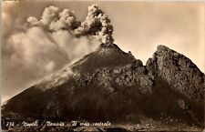 Italy Napoli - Vesuvio - Il cona centrale RPPC Unposted Antique Postcard picture