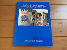 NY NYC SUBWAY 1988 1991 TRANSIT BUDGET PROPOSAL COMPLETE EXCELLENT CONDITION NOS picture
