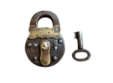 Rare 1920's Old Antique Iron & Brass Unique Micki Mouse Shape Pad Lock , Germany picture