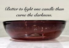 Inspirational Engraved Glass Wine Colored Bowl with Inscription (#ANN) picture