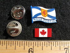 NOVIA SCOTIA & CANADA lapel pin badge tack button pinback PLASTIC lot of 2 picture