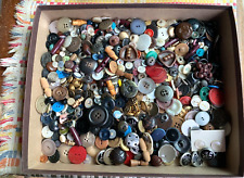 Mixed Lot of Hundreds of Old Buttons for Sewing or Crafts, 1.5# picture