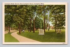 Postcard Lexington Battle Green Massachusetts MA, Vintage Linen O2 picture