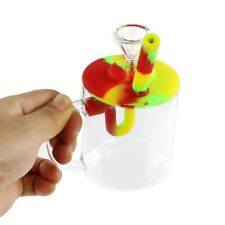 Novelty Glass Bong Drink Cup Water Pipe Hookah Smoking Tobacco Pipes 14mm Bowl picture