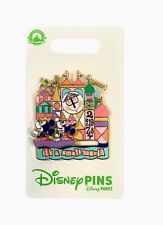 Disney Parks It's A Small World Clock Mickey & Minnie Slider Trading Pin - NEW picture