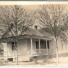 c1900s Small House RPPC S. Washington Street Sign Real Photo Postcard Spring A43 picture