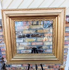 Antique Ornate Gold Carved Wood Deep Frame w/ Glass 30