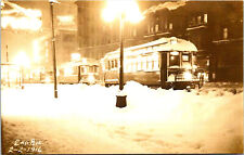Snow Storm Seattle Washington Interurban Railway Postcard Trolley RPPC Reprint picture