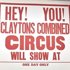 1940 Claytons Combined Circus Poster Will Brown Rope Spinner George Arvin Juggle picture