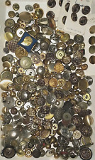 Huge 15lb Antique Vintage Lot of Buttons Military Celluloid Leather Glass MOP picture