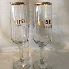Harrah’s Lake Tahoe Resort Champagne Flutes Glasses Set Authentic Souvenir  picture