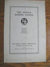 1909 1910 1911 Powell Marine Engine Brochure Catalog w Price Insert, Brooklyn picture