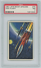 1951 Bowman Jets Rockets Spacemen Card #76 Test Flight PSA 7 Near Mint picture